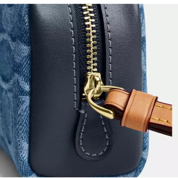 Pouch Wristlet In Signature Denim - Picture 5 of 6